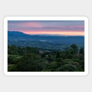 Central Valley Costa Rica Grecia Sunset Sticker